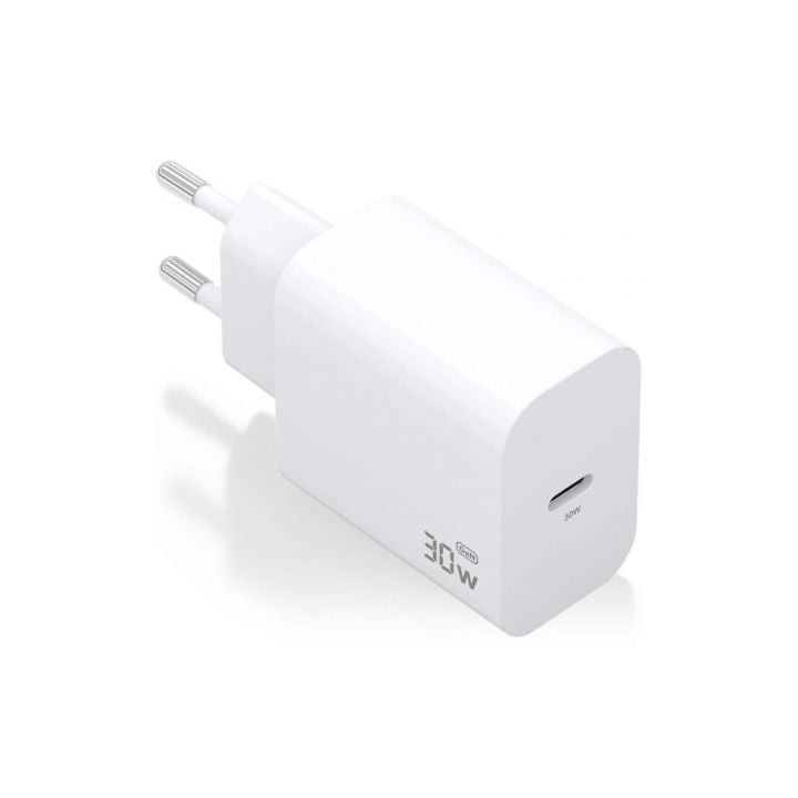 Cargador de pared gan aisens a110-0940/ 1xusb tipo-c/ 30w/ blanco