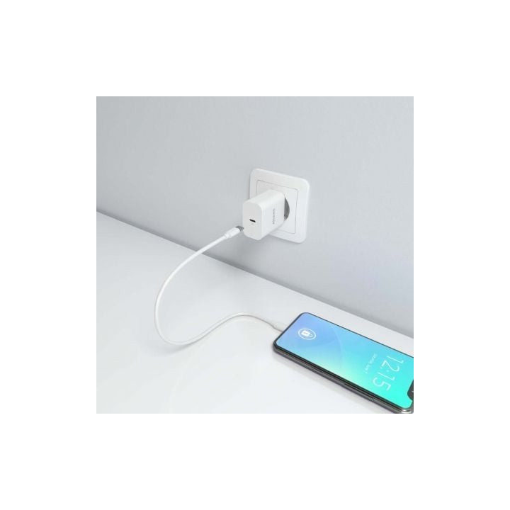 Cargador de pared gan aisens a110-0940/ 1xusb tipo-c/ 30w/ blanco