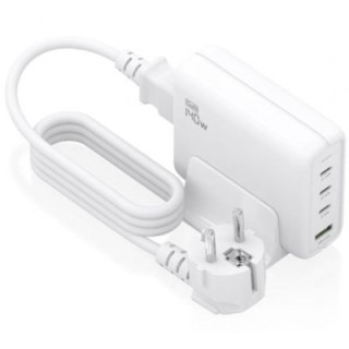 Cargador sobremesa gan aisens asch-140w4p055-w/ 3xusb tipo-c/ 1xusb/ 140w