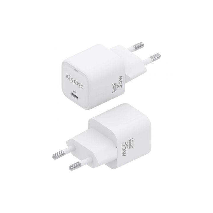 Cargador de pared gan aisens asch-35w1p022-w/ 1xusb tipo-c/ 35w