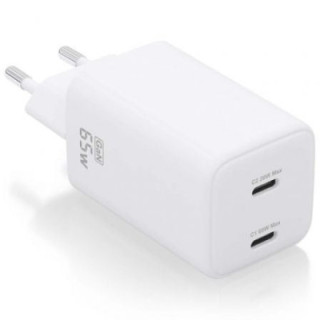 Cargador de pared gan aisens asch-65w2p039-w/ 2xusb tipo-c/ 65w