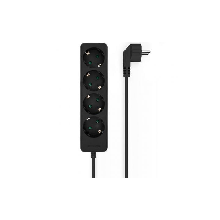 Regleta aisens a154-0534/ 4 tomas de corriente/ cable 1.4m/ negro