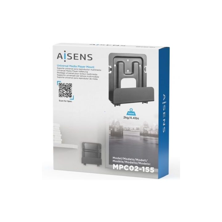 Soporte universal aisens mpc02-155 para router, minipc/ hasta 2kg
